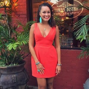 Coral ASOS tulip dress